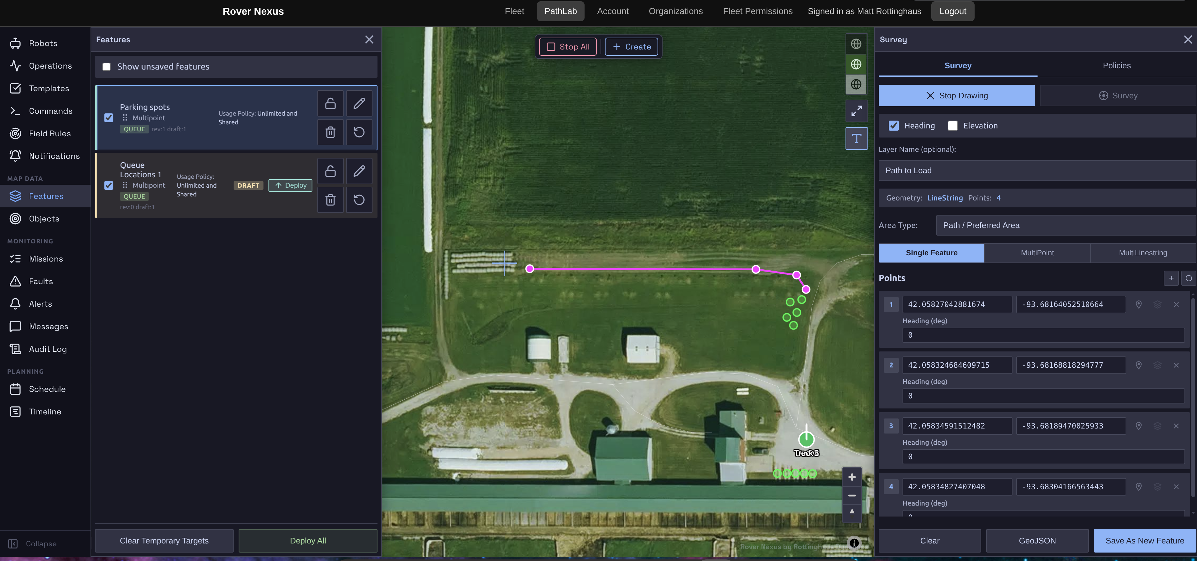 Rover Nexus path planning