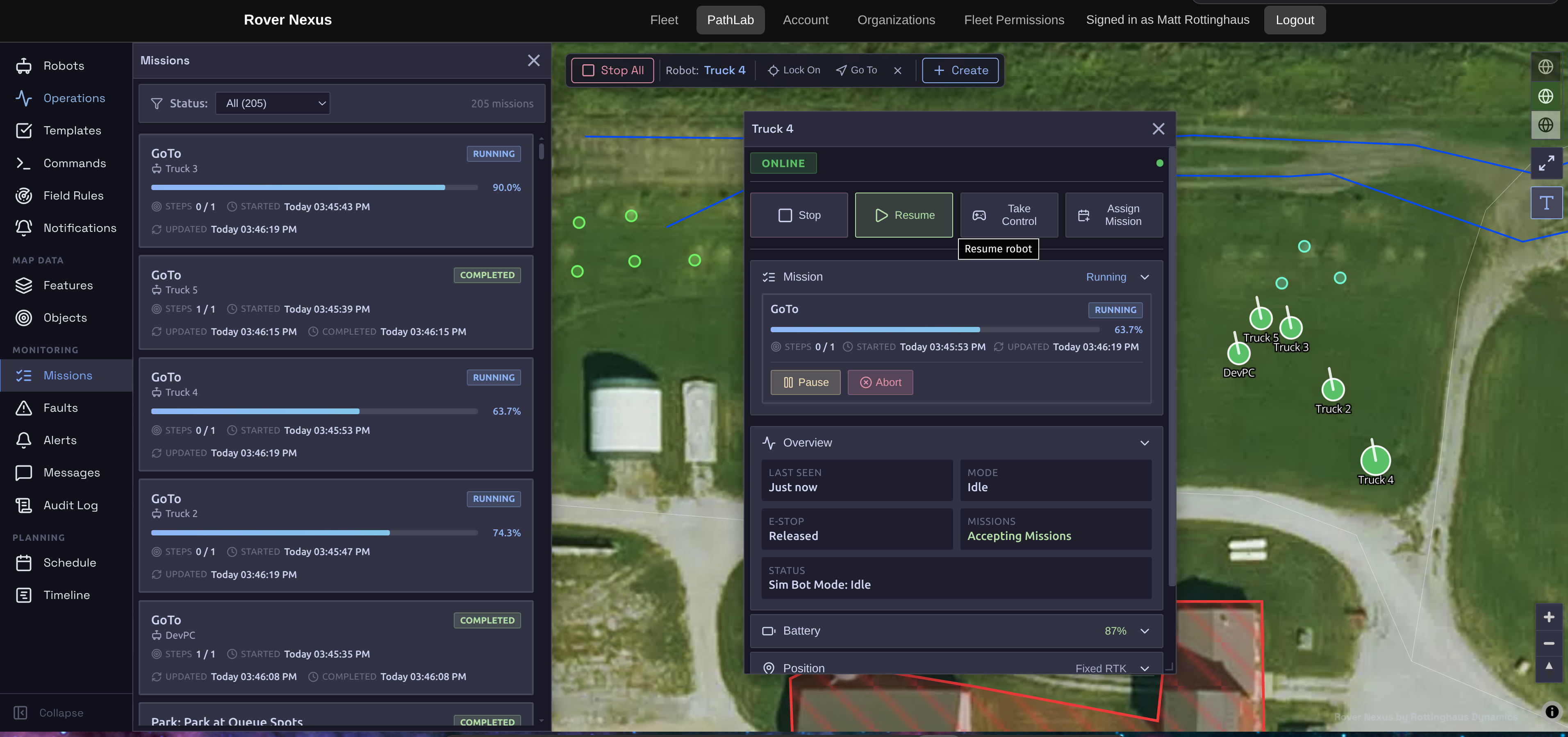 Rover Nexus path planning
